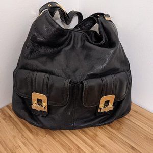 Michael Kors Black & Gold Leather Purse